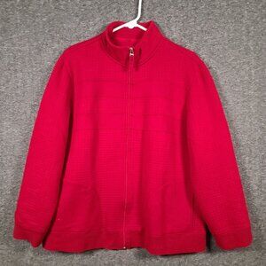 PACER Women's Large Red Full Zip Long Sleeve Casual Jacket